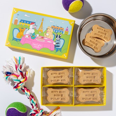 Custom Stamped Dog Biscuit Gift Box With Custom Packaging